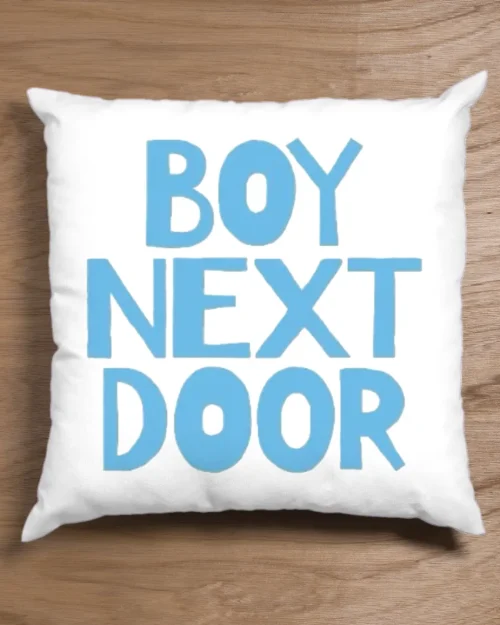 Boynextdoor Blue Block Logo Pillow Case