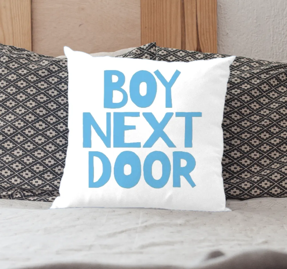 Boynextdoor Blue Block Logo Pillow Case