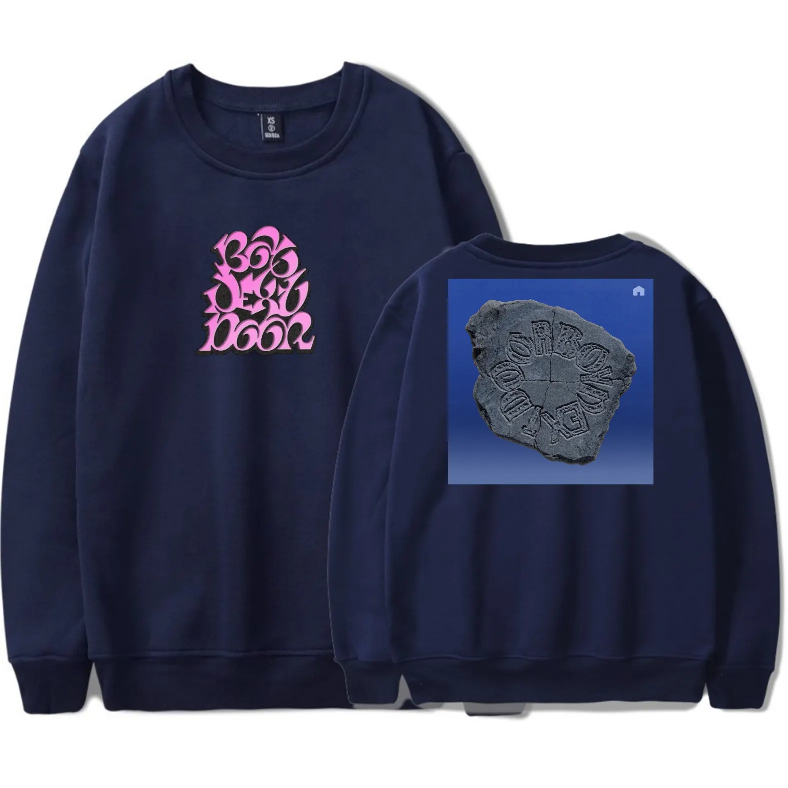 Boynextdoor Pink Bubble Logo Sweatshirt - Blue