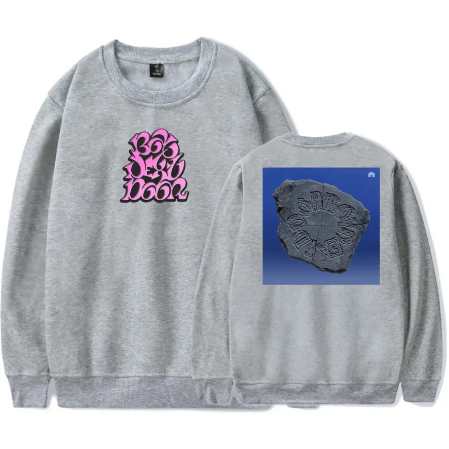 Boynextdoor Pink Bubble Logo Sweatshirt - Gray