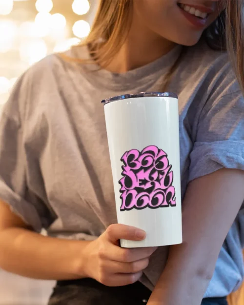 Boynextdoor Pink Bubble Logo Water Bottle