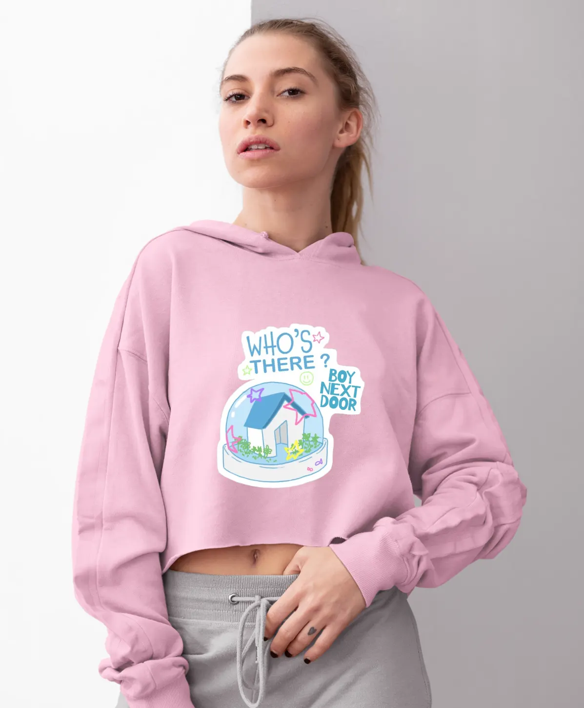Boynextdoor Who's There? Cropped Hoodie