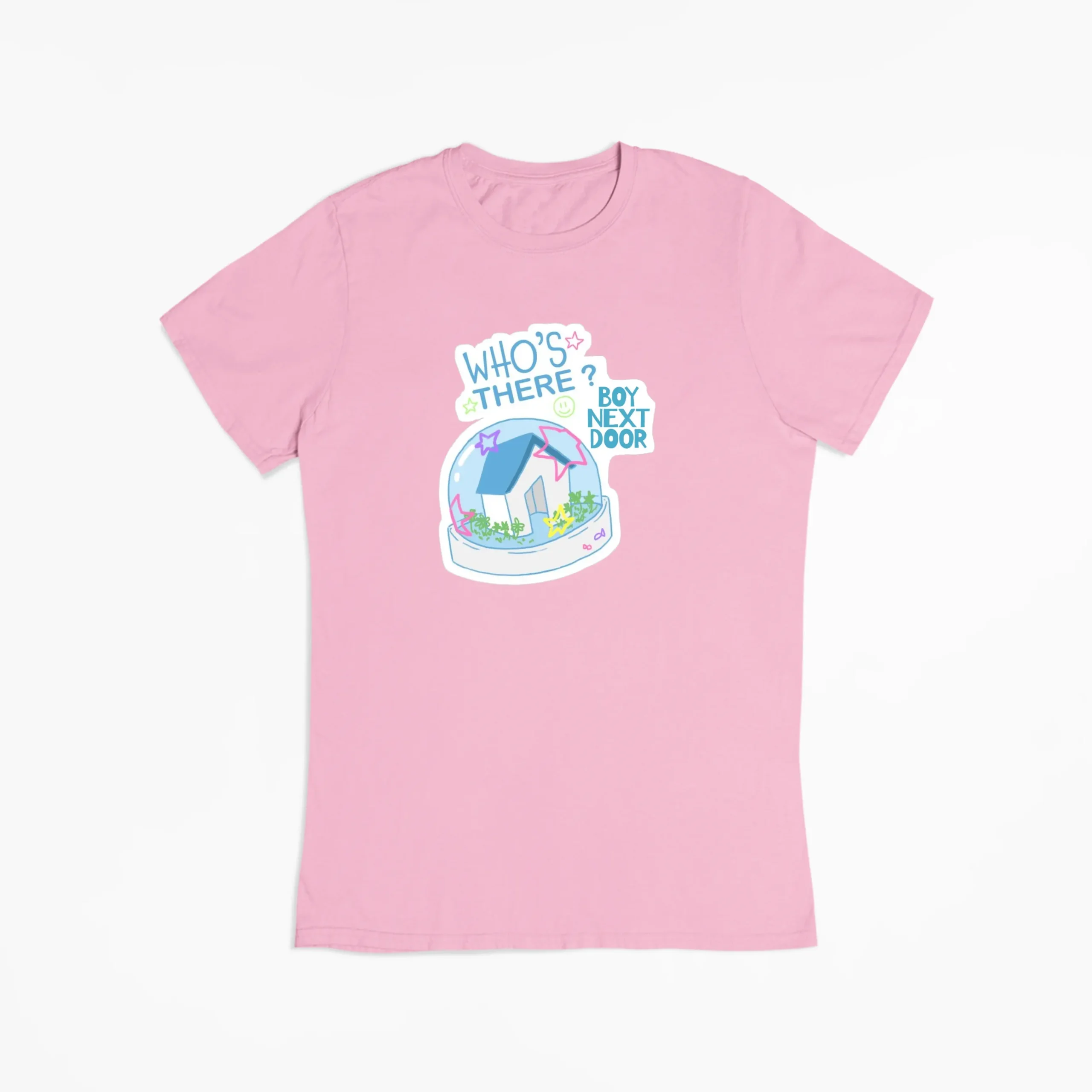 Boynextdoor Who's There? T-Shirt - Pink